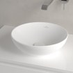 Villeroy & Boch Loop & friends opzetwastafel 38cm rond zonder overloop CeramicPlus stone white SW644126