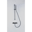Fortifura Calvi Thermostatische Douchekraan - opbouw - zwart mat SW377839