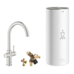 GROHE Red Keukenkraan - hoog - 3 in 1 - c uitloop - l size boiler - supersteel geborsteld SW108061