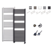 Sanicare Elektrische Design Radiator - 172 x 60 cm - 1127 Watt - thermostaat chroom rechtsonder - wit SW420060