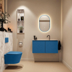 MONDIAZ TURE-DLUX 100cm toiletmeubel Jeans. EDEN wastafel Glace positie midden. Met 1 kraangat. SW1103314