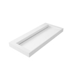 Thebalux Type Glacier wastafel 100x46x8cm 0 kraangaten 1 wasbak Rechthoek solid surface wit mat SW717298