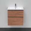 Duravit D-Neo wastafelonderkast 61x62.5x46.2cm 2 lades Noten Mat SW640895