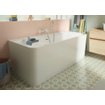 Villeroy & boch Collaro half vrijstaand back to wall bad 180x80cm rechthoek overloop chroom Acryl Glans Wit SW354245