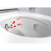 Geberit AquaClean Mera Comfort Douche WC - geurafzuiging - warme luchtdroging - ladydouche - softclose - glans/chroom afdekplaatje - glans wit GA13633