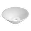 Saniclass Kono opbouwwaskom 42x42x15cm zonder overloop rond keramiek glanzend wit SW17532