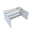 MONDIAZ TURE-DLUX 100cm toiletmeubel Clay. EDEN wastafel Glace positie rechts. Met 1 kraangat. SW1103196