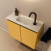 MONDIAZ TURE-DLUX 60cm toiletmeubel Ocher. EDEN wastafel Ostra positie midden. Met 1 kraangat. SW1104934