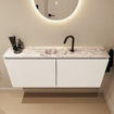 MONDIAZ TURE-DLUX 120cm toiletmeubel Talc. EDEN wastafel Glace positie midden. Met 1 kraangat. SW1103132