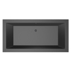 Xenz Society ligbad 180x90x50cm met poten zonder afvoer Acryl Ebony mat (mat zwart/antraciet) SW103369