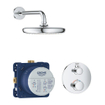 GROHE Grohtherm Perfect Regendoucheset - hoofdddouche 21cm - 1 functies - rond afbouwdeel - chroom SW236920