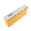 MONDIAZ TURE-DLUX 120cm toiletmeubel Ocher. EDEN wastafel Glace positie links. Zonder kraangat. SW1103399