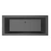 Xenz Society ligbad - 170x75cm - met overloop - zonder afvoer - Acryl Ebony mat SW102907
