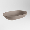 Mondiaz Onni Waskom - 55x35x10cm - ovaal - opbouw - Solid Surface Smoke SW643546