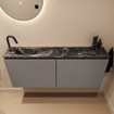 MONDIAZ TURE-DLUX 120cm toiletmeubel Smoke. EDEN wastafel Lava positie links. Met 1 kraangat. SW1104074
