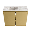 MONDIAZ TURE-DLUX 60cm toiletmeubel Oro. EDEN wastafel Glace positie links. Zonder kraangat. SW1103428