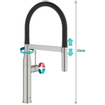 GROHE essence new Keukenkraan - hoog - uittrekbare uitloop - 2 straalsoorten - met profesionele handdouche - supersteel geborsteld SW86842