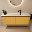 MONDIAZ TURE-DLUX 120cm toiletmeubel Ocher. EDEN wastafel Ostra positie midden. Met 1 kraangat. SW1104953
