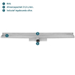 Easy Drain Compact 30 wall zero douchegoot enkele plaat met zijuitloop 6x70cm RVS 2302648