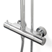 Wiesbaden Caral thermostatische regendoucheset opbouw chroom SW10555