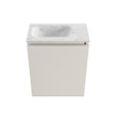 MONDIAZ TURE-DLUX 40cm toiletmeubel Linen. EDEN wastafel Opalo positie links. Met 1 kraangat. SW1104393