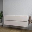 Adema Chaci Badkameronderkast - 140cm - 4 lades - greeploos - mat cotton (beige) SW1182425