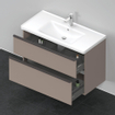 Duravit D-Neo wastafelonderkast 98.4x62.5x45.2cm 2 lades Basalt Mat SW641210