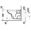 Duravit D-Code wandcloset diepspoel spoelrandloos 35.5x54.5cm wit SW104232