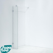 FugaFlow Efficiente Vetro inloopdouche badkamer - scharnierbevestiging - 30x200cm - 8mm veiligheidsglas - anti kalk - chroom SW1123625