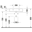 Duravit Vero wastafel 60x47 cm. met 1 kraangat wit 0290091