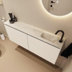 MONDIAZ TURE-DLUX 120cm toiletmeubel Talc. EDEN wastafel Ostra positie rechts. Met 1 kraangat. SW1104672