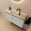 MONDIAZ TURE-DLUX 80cm toiletmeubel Greey. EDEN wastafel Frappe positie midden. Met 1 kraangat. SW1102814