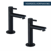 FugaFlow Sobrado Fonteinkraan - wastafelkraan - 14.4cm - 2 stuks - mat zwart SW909592