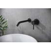 Wiesbaden Ribbd eenhendel wastafelkraan inbouw compleet mat zwart SW632108