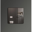 Saniclass Retro Line 2.0 Square Spiegel - 120x120cm - vierkant - afgerond - frame - mat zwart SW643420