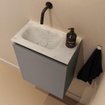 MONDIAZ TURE-DLUX 40cm toiletmeubel Smoke. EDEN wastafel Opalo positie links. Zonder kraangat. SW1104550