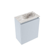 MONDIAZ TURE-DLUX 40cm toiletmeubel Clay. EDEN wastafel Glace positie rechts. Zonder kraangat. SW1103184