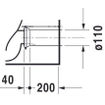 Duravit Starck 2 duoblokpot vario met verdekte bevestiging zonder reservoir wit 0295871