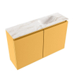 MONDIAZ TURE-DLUX 80cm toiletmeubel Ocher. EDEN wastafel Frappe positie rechts. Zonder kraangat. SW1102888