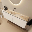 MONDIAZ TURE-DLUX 120cm toiletmeubel Talc. EDEN wastafel Frappe positie midden. Zonder kraangat. SW1102600