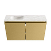 MONDIAZ TURE-DLUX 80cm toiletmeubel Oro. EDEN wastafel Ostra positie links. Met 1 kraangat. SW1104969