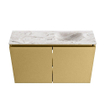 MONDIAZ TURE-DLUX 80cm toiletmeubel Oro. EDEN wastafel Glace positie rechts. Zonder kraangat. SW1103451
