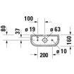 Duravit HappyD 2 duoblokreservoir + binnenwerk met onderaansluiting links 4.5/3L dualflush met wondergliss wit SW54363