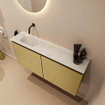 MONDIAZ TURE-DLUX 100cm toiletmeubel Oro. EDEN wastafel Opalo positie links. Zonder kraangat. SW1104462