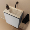 MONDIAZ TURE-DLUX 40cm toiletmeubel Plata. EDEN wastafel Ostra positie rechts. Zonder kraangat. SW1104976