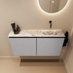 MONDIAZ TURE-DLUX 100cm toiletmeubel Plata. EDEN wastafel Glace positie rechts. Zonder kraangat. SW1103461