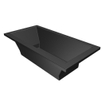 Xenz Society ligbad 180x90x50cm met poten zonder afvoer Acryl Ebony mat (mat zwart/antraciet) SW103369