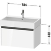 Duravit Ketho 2 wastafelonderbouwkast met 1 lade 78.4x46x44cm met greep antraciet Linnen mat SW771910