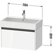 Duravit Ketho 2 wastafelonderbouwkast met 1 lade 78.4x46x44cm met greep antraciet noten mat SW772406