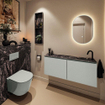 MONDIAZ TURE-DLUX 120cm toiletmeubel Greey. EDEN wastafel Lava positie rechts. Met 1 kraangat. SW1103810